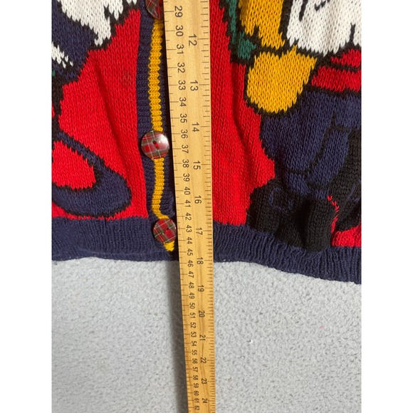 Vintage Mickey & Co Youth Cardigan Front Button Knit Sweater Mickey And Minnie - Picture 5 of 13